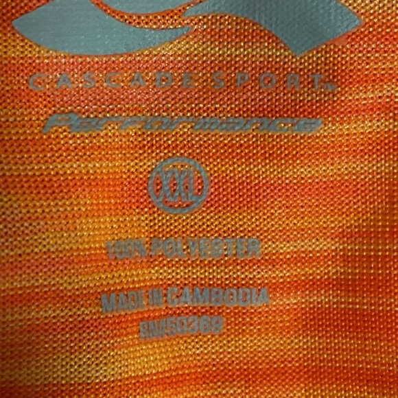 Cascade Sport Bright Orange Athletic Short Sleeve Tee - Picture 7 of 7